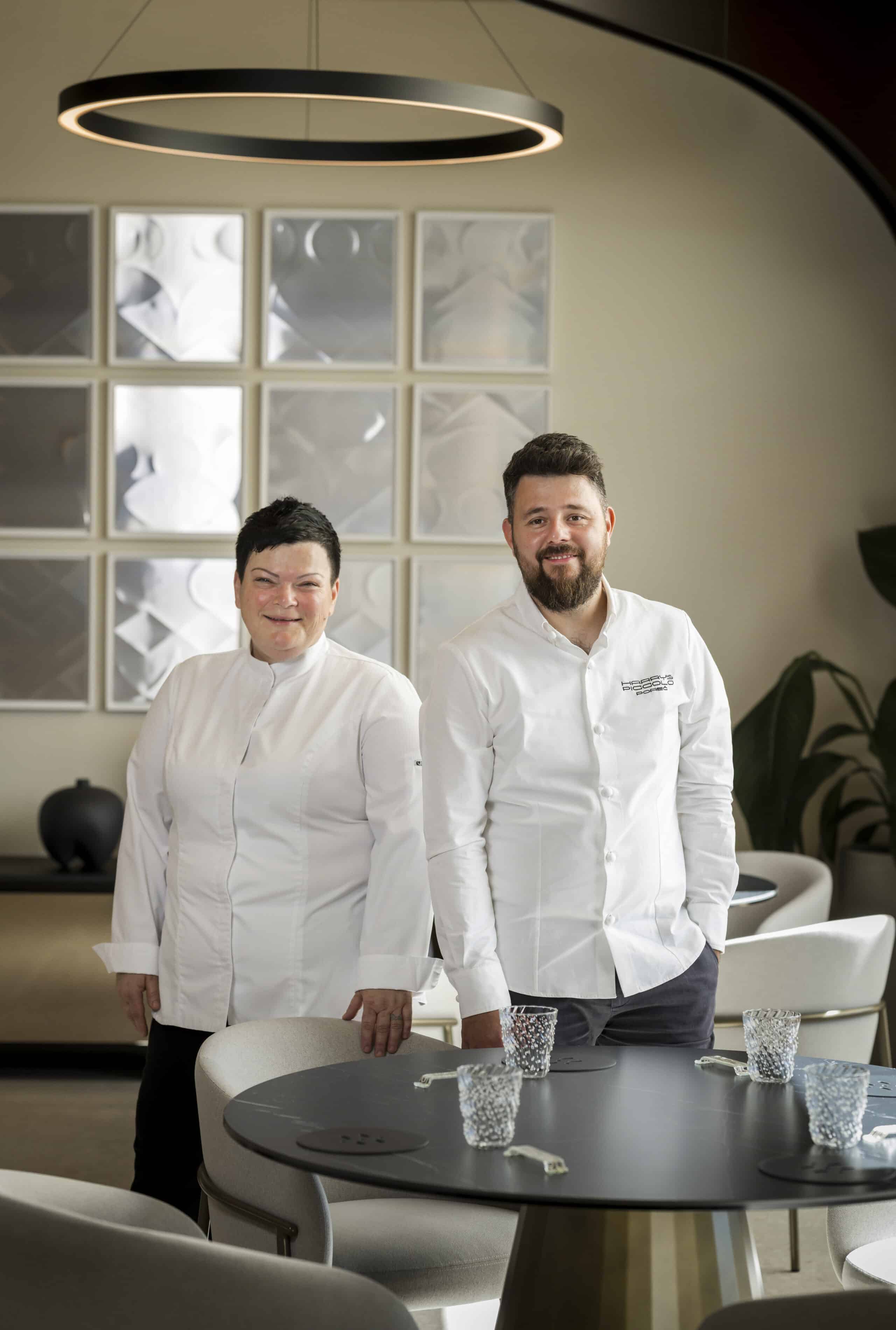 Neu in Istrien: Harry's Piccolo mit einem Michelin-Stern 1 Harrys Piccolo Kuechenchef Goran Hrastovcak und Dragana Kovacevic Foto Guenter Standl